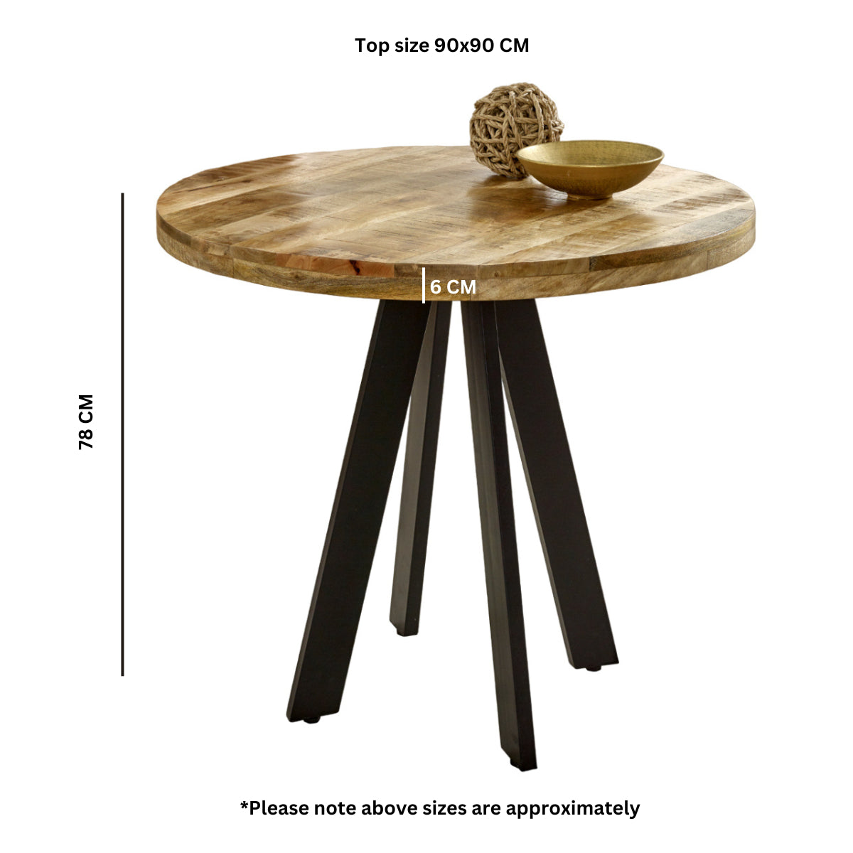 Vogo Round Dining Table 4 Seater