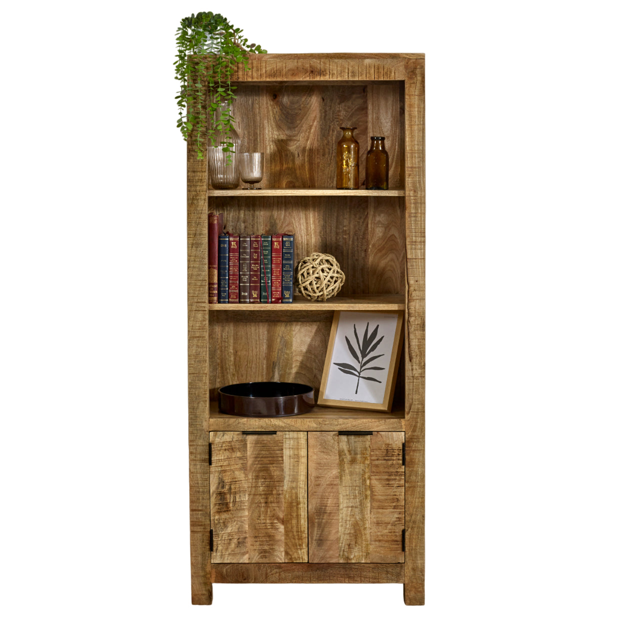Vogo Solid Wood Bookcase With Doors
