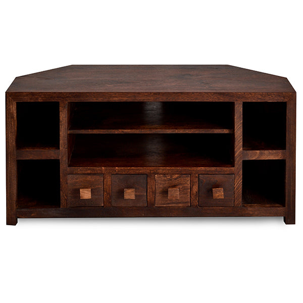 Clasby Dark Mango Corner Tv Unit