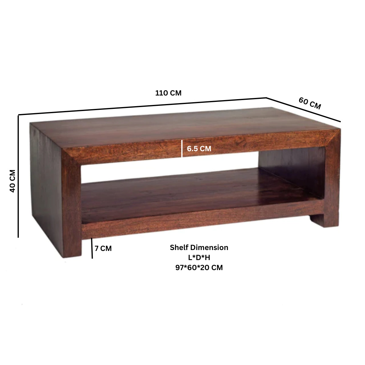 Clasby Dark Mango Large Coffee Table