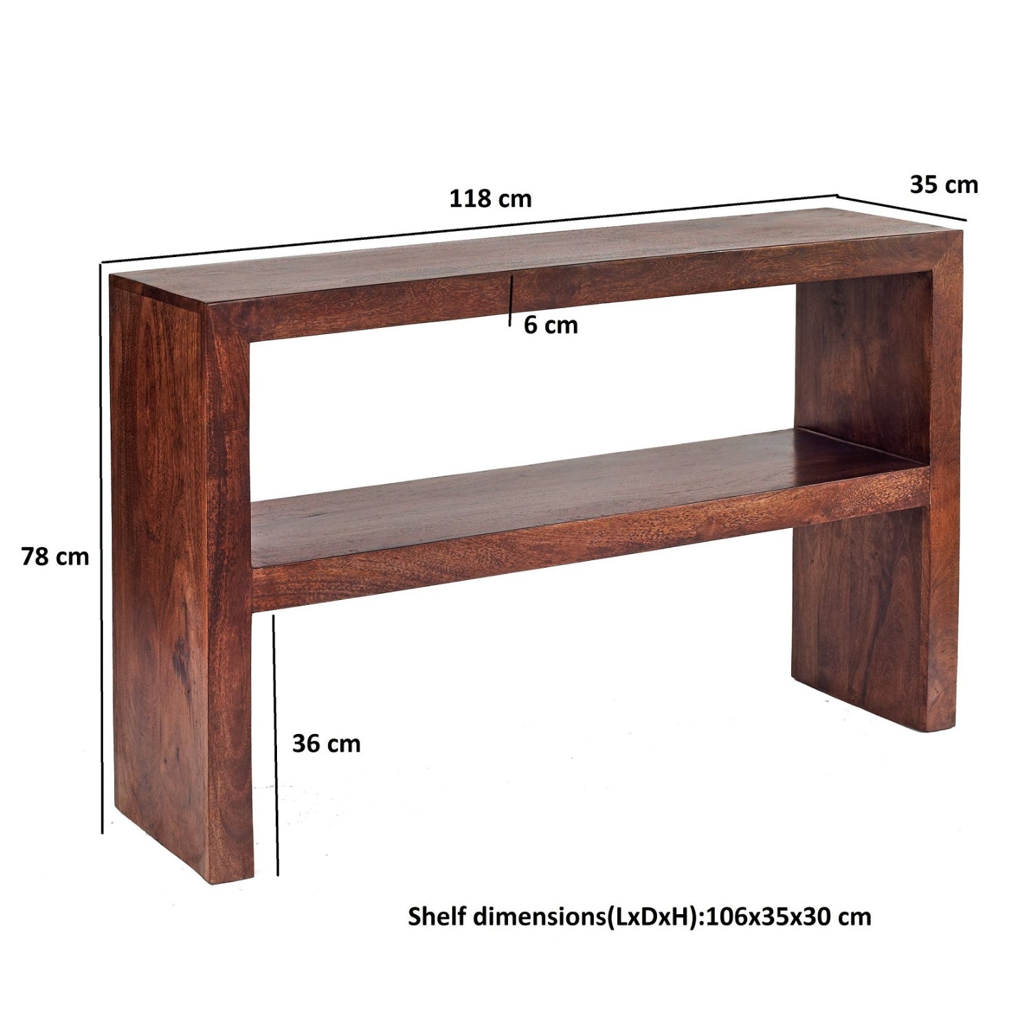 Clasby Dark Mango Console Table