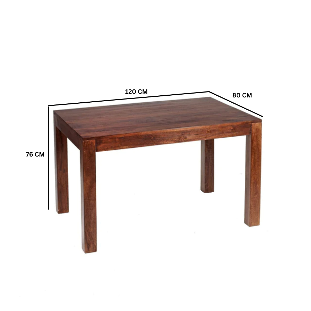 Clasby Dark Mango Dining Table Small 4Ft (120Cm)