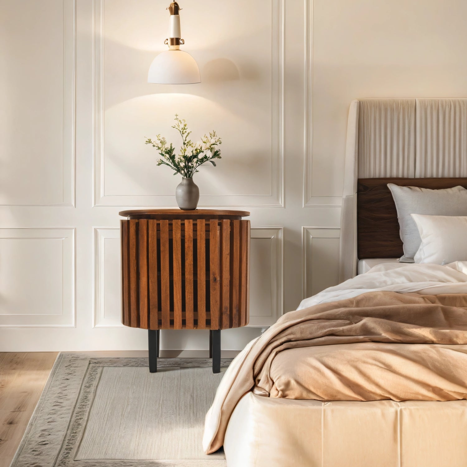 Farris Mango Wood Bedside Table