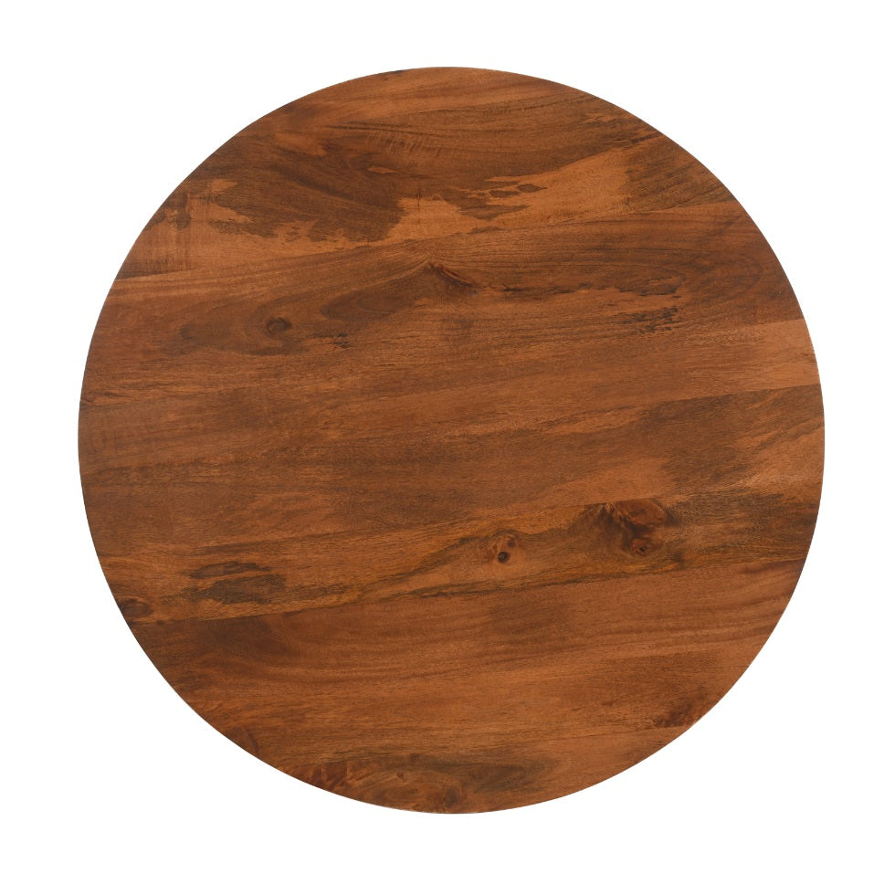 Farris Mango Wood Round Coffee Table 80Cm