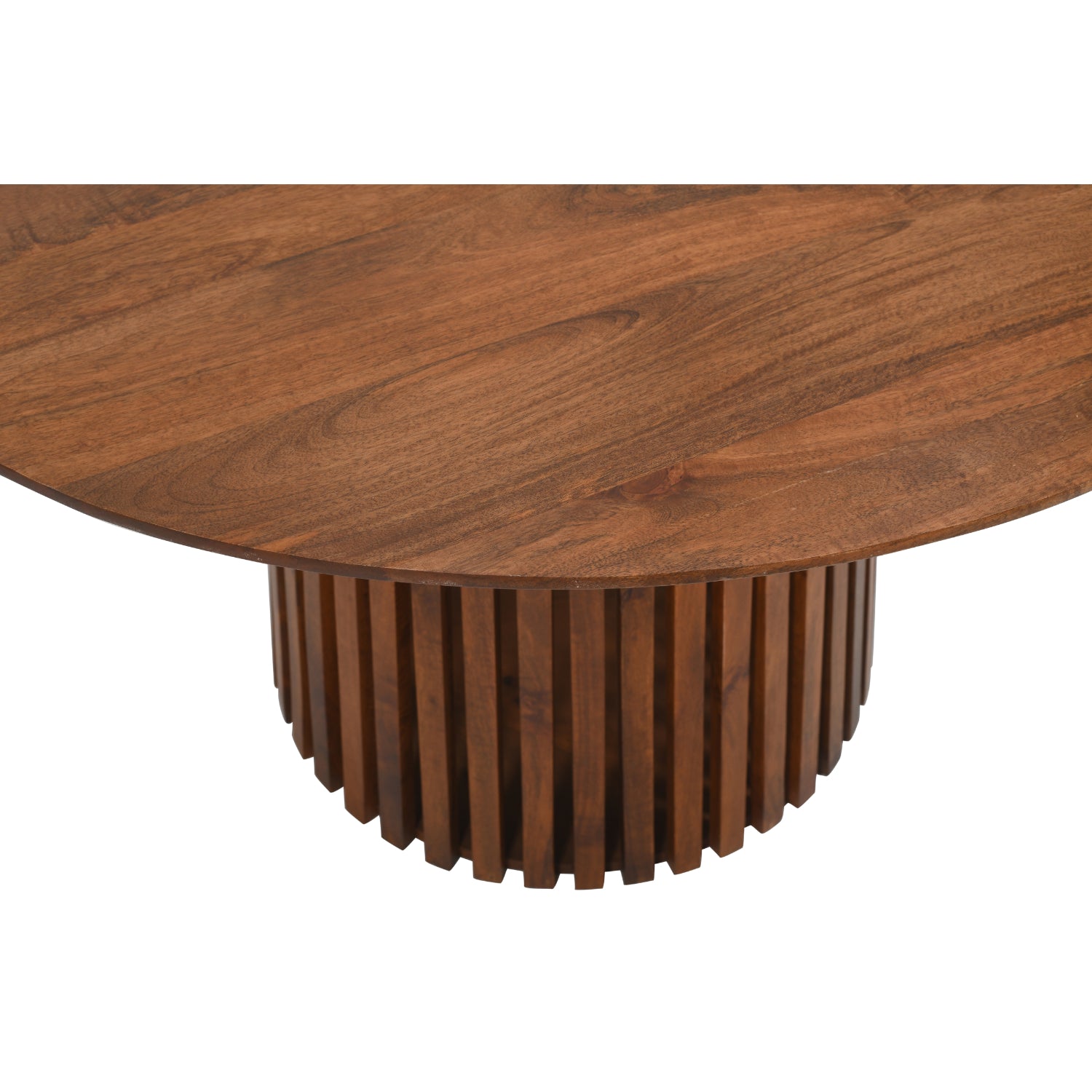 Farris Mango Wood Round Dining Table 4 To 6 Seater