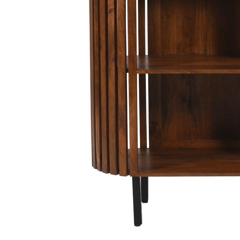Farris Mango Wood Bookcase- Medium High