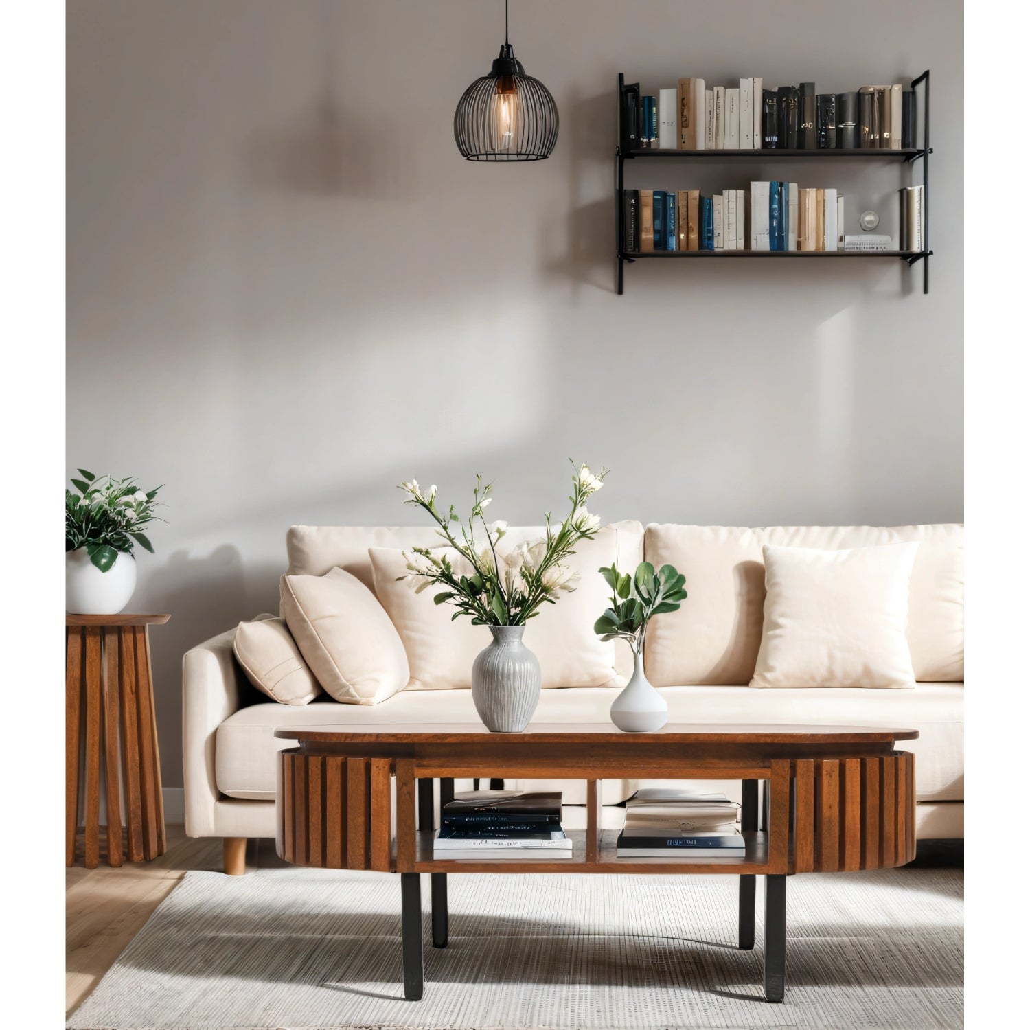 Farris Mango Wood Rectangular Coffee Table