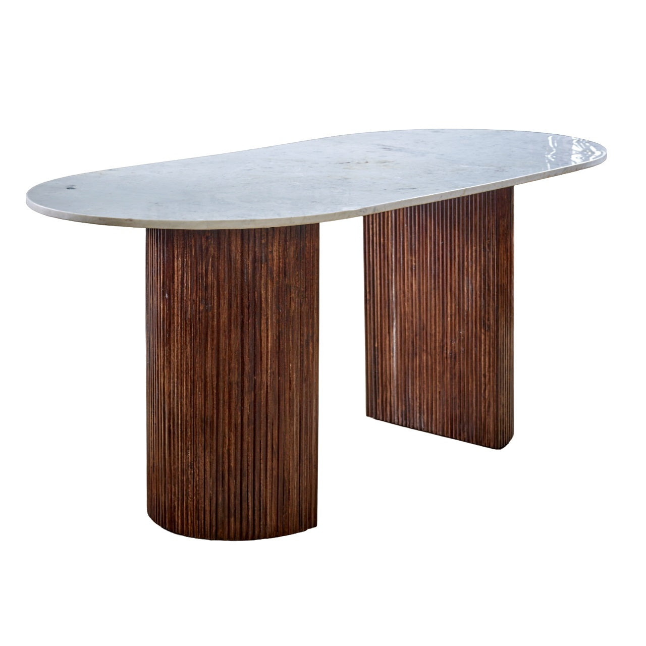 Cardella Mango Wood Dining Table 170Cm With Marble Top