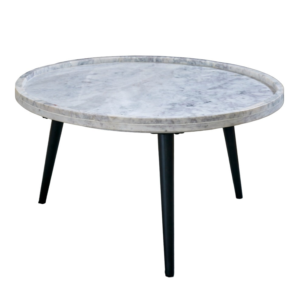 Cardella Coffee Table With Marble Top And Metal Legs