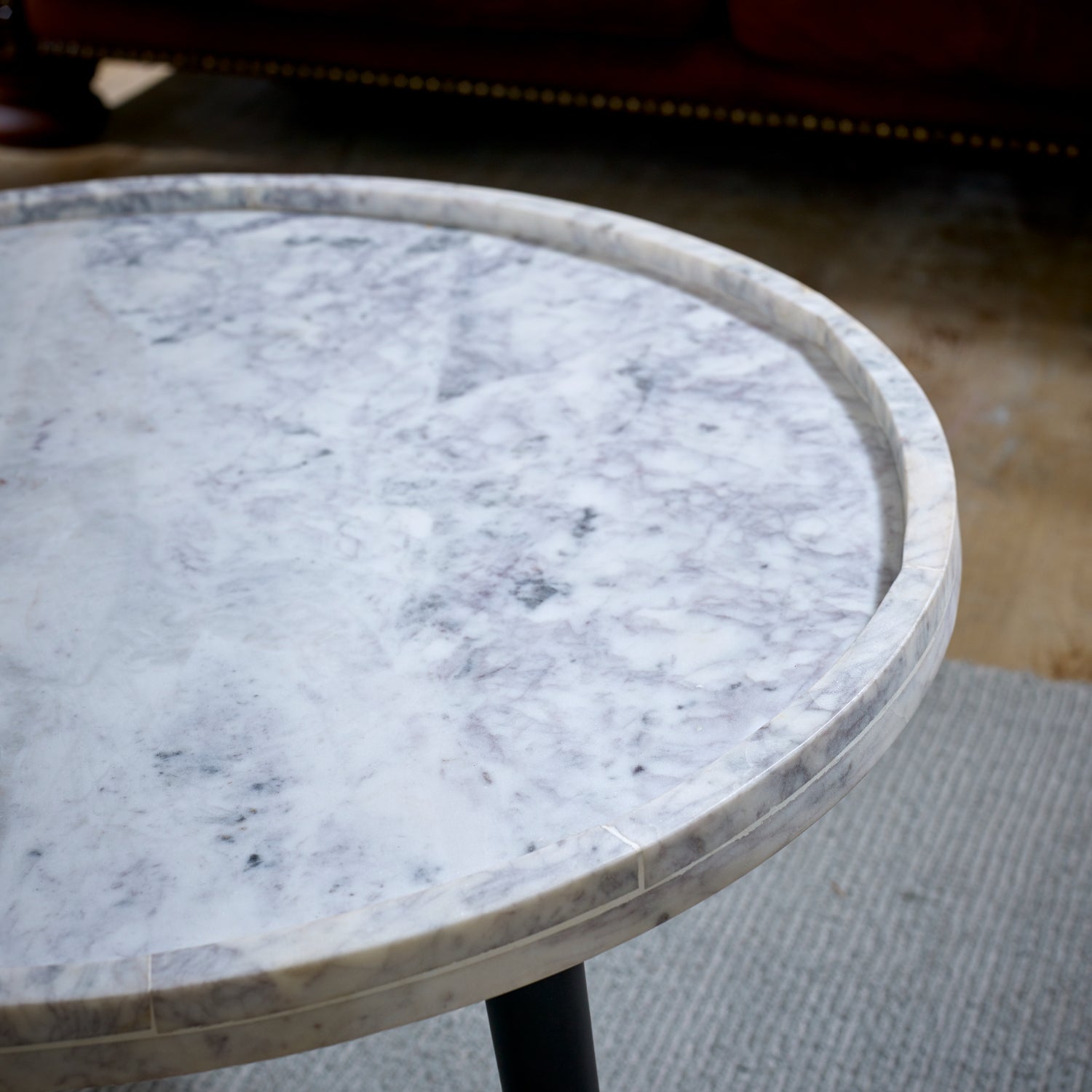 Cardella Coffee Table With Marble Top And Metal Legs