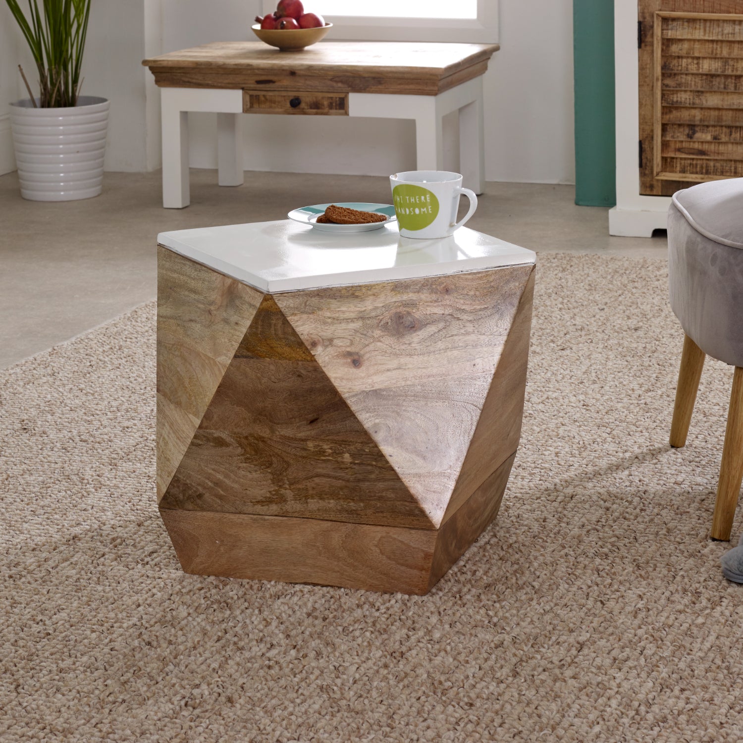 Sorro Side Table Solid Mango Wood