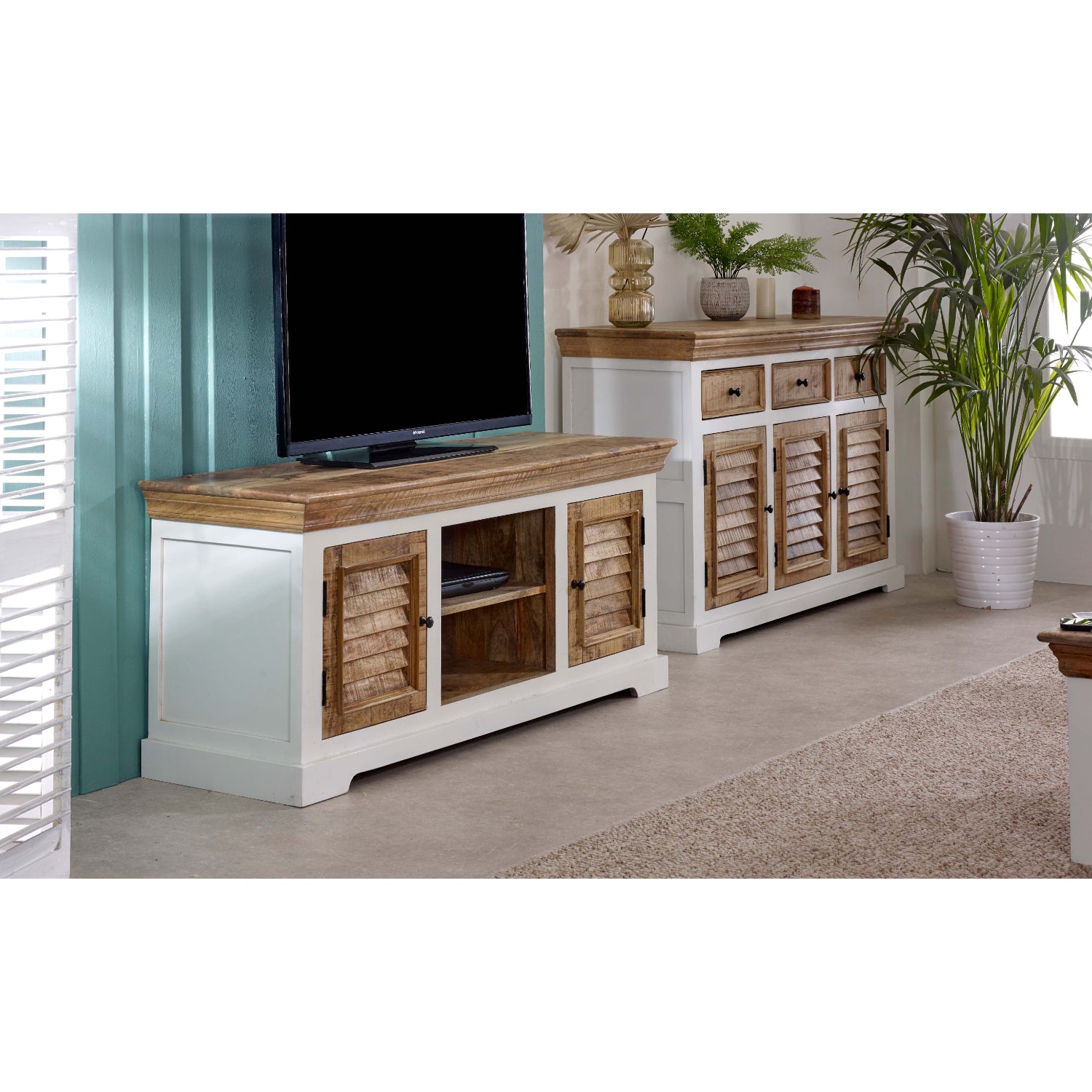 Sorro Tv Cabinet Upto 57" Solid Mango Wood