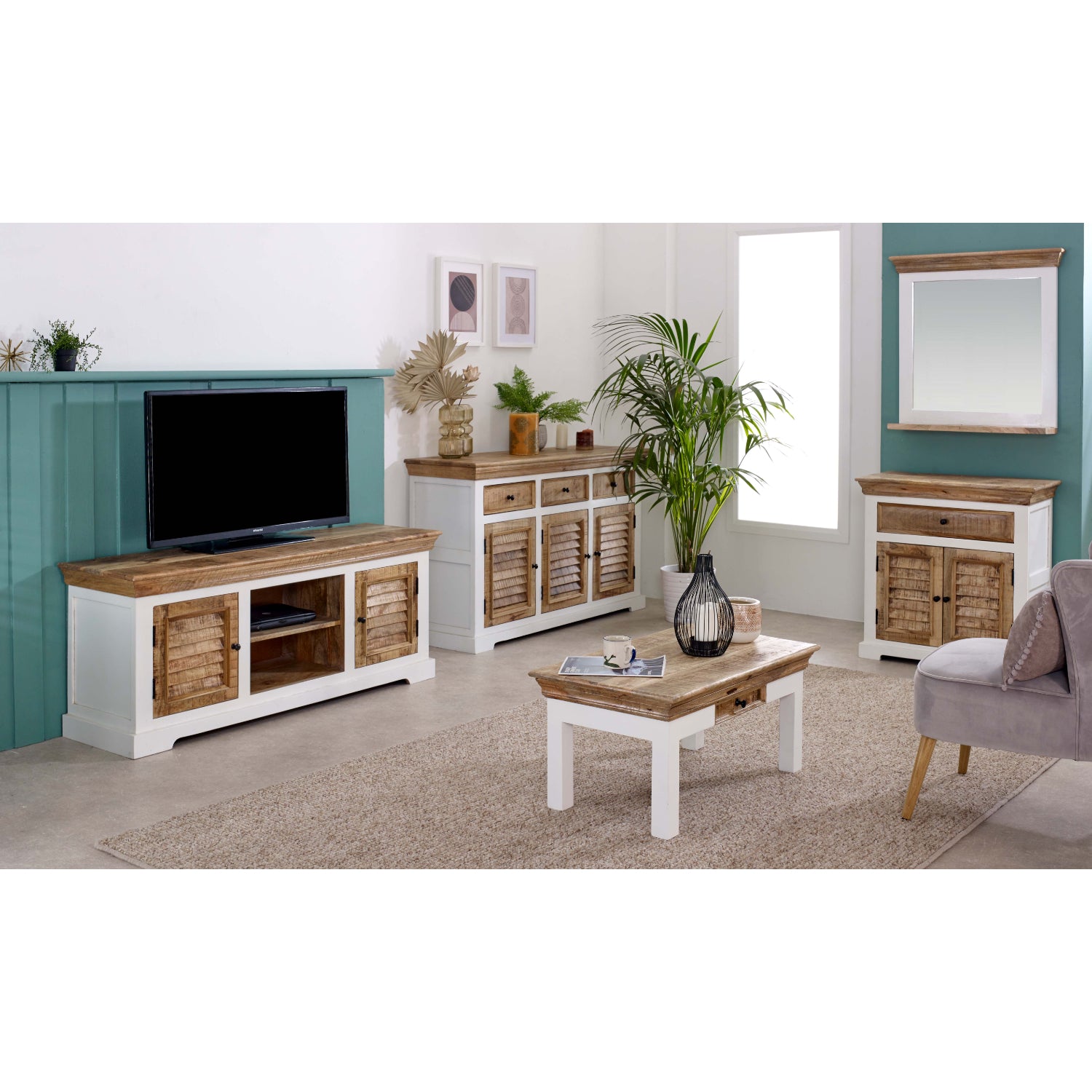Sorro Wood Sideboard - 1 Drawer & 2 Doors