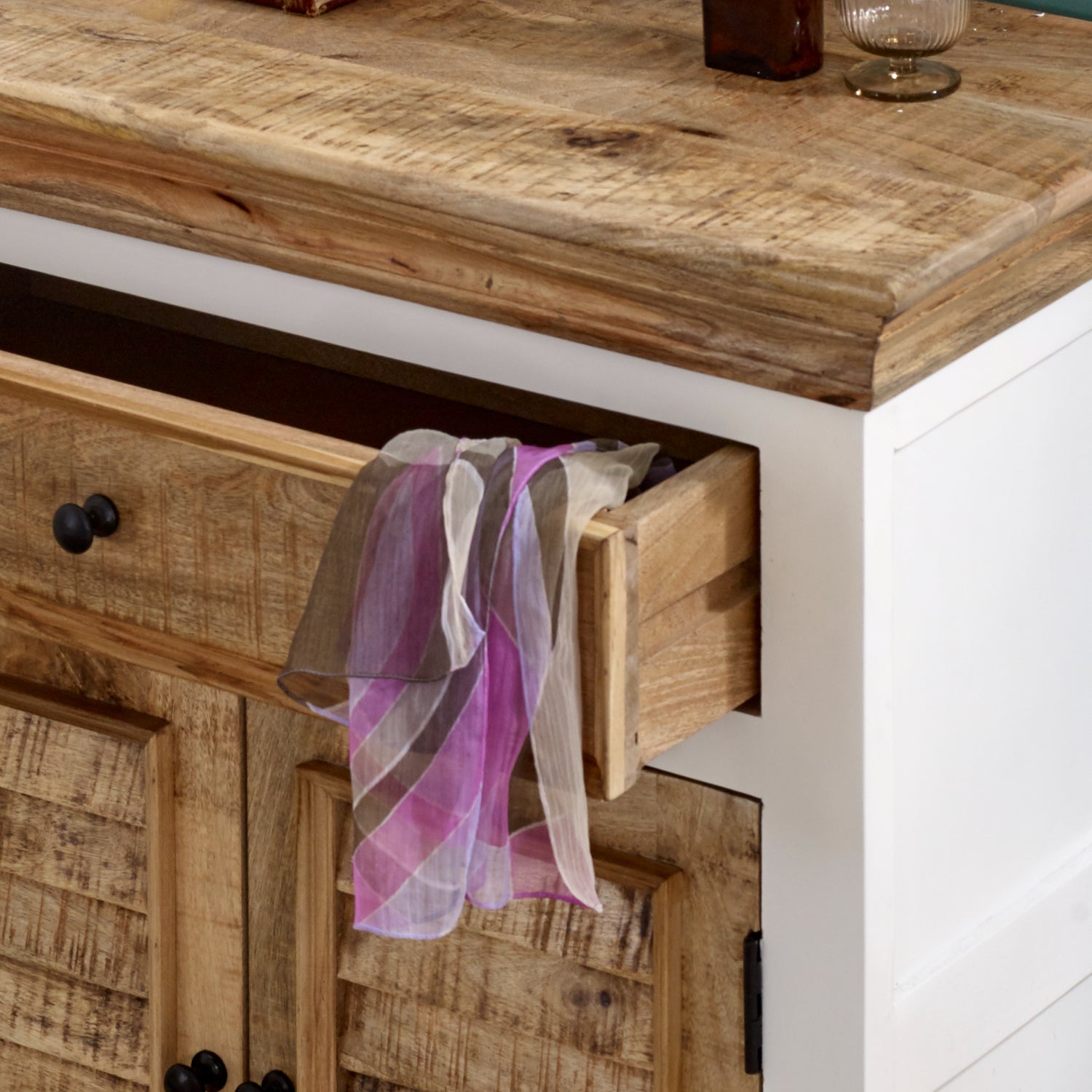 Sorro Wood Sideboard - 1 Drawer & 2 Doors