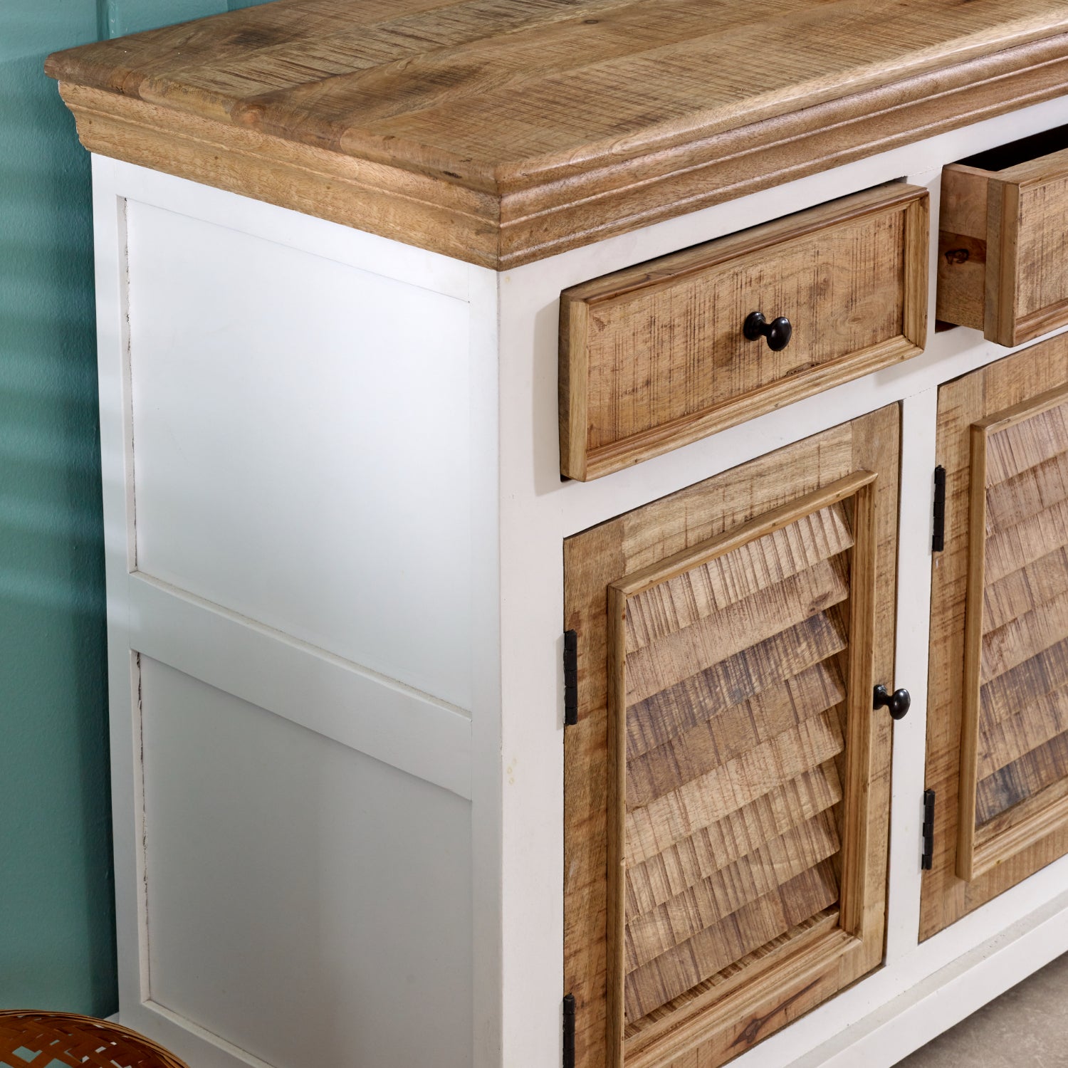 Sorro Wood Sideboard - 3 Drawers & 3 Doors
