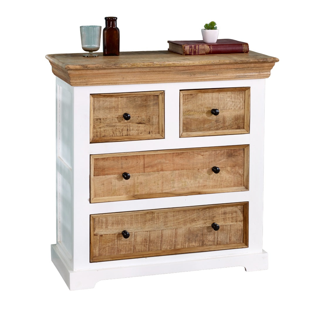 Sorro Solid Mango Wood 4 Chest Of Drawers