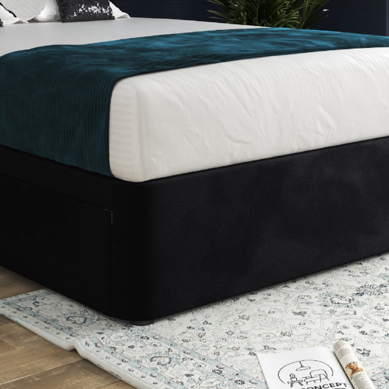 Marcelo Upholstered Soft Velvet Bed Frame