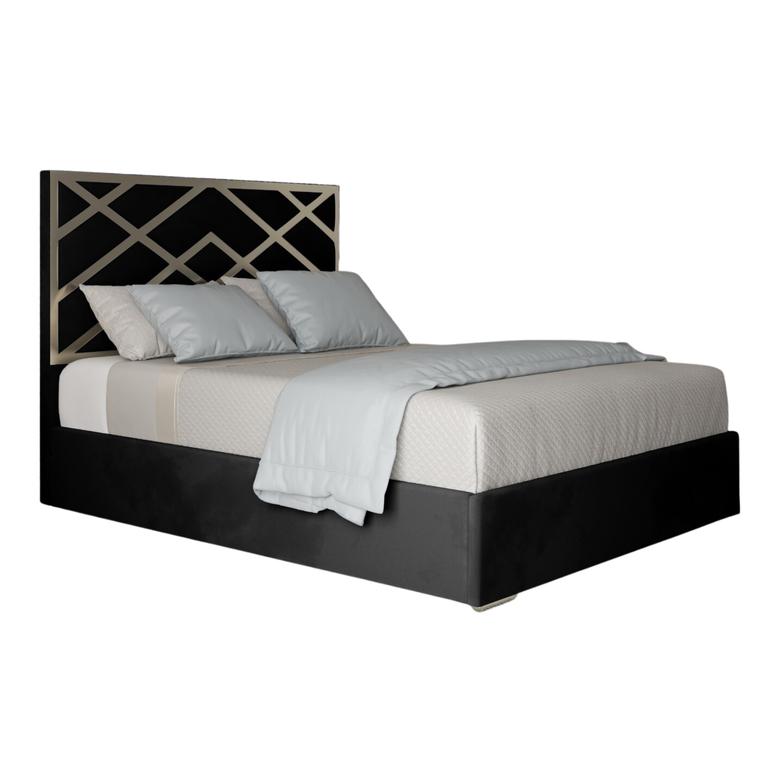 Mayfair Upholstered Soft Velvet Metal Bed Frame