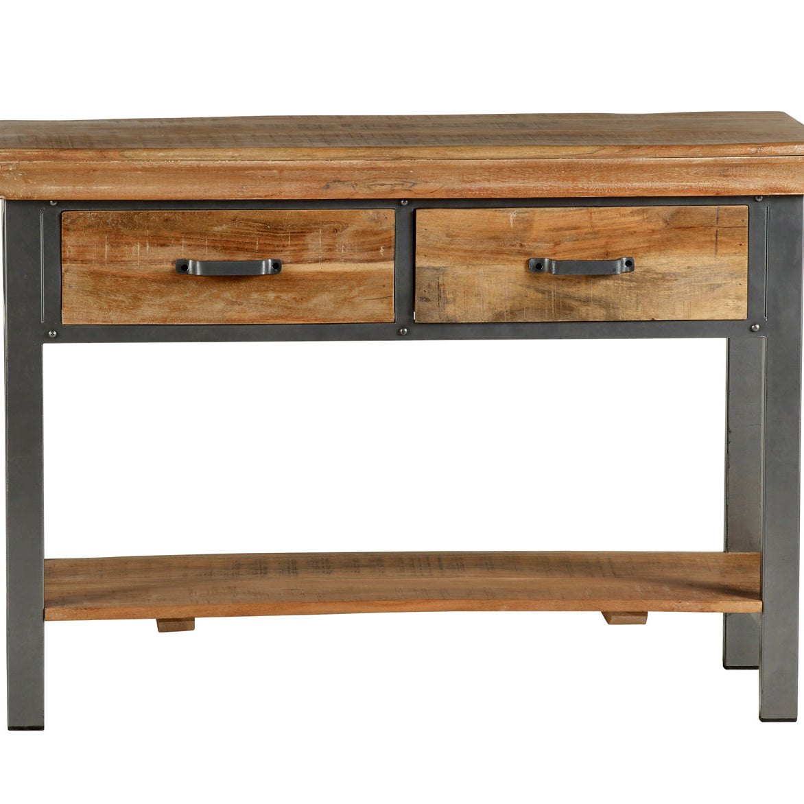 Metropolis Industrial 2 Drawer Console Table