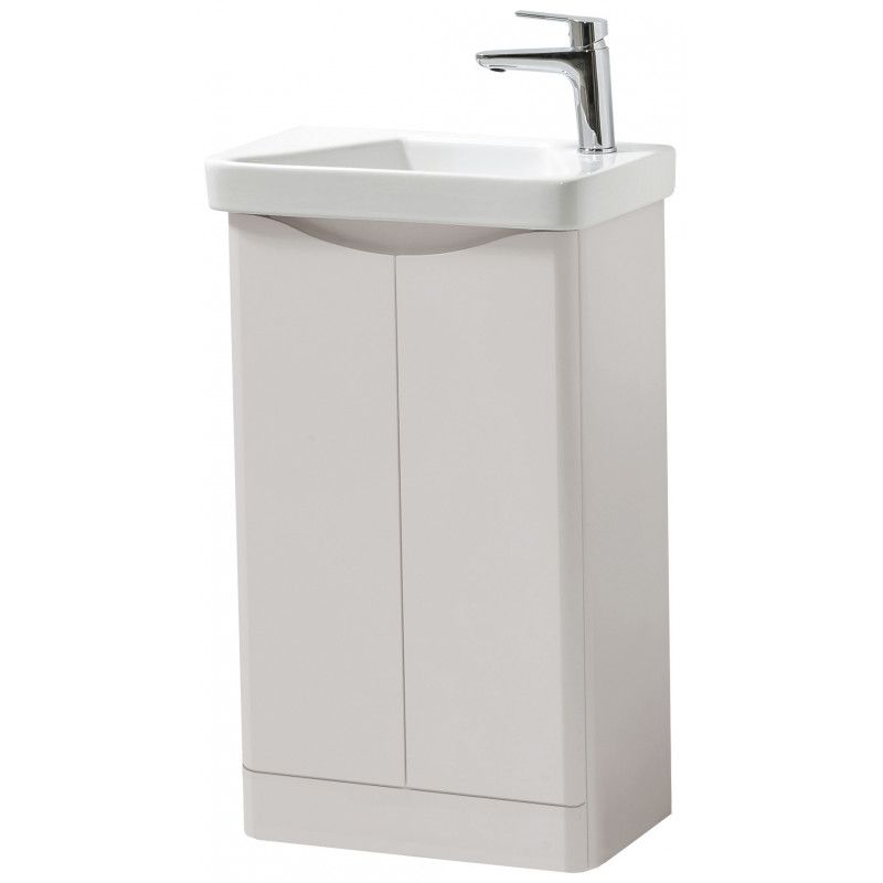 Noah Cashmere Floor Standing 2 Door Cloakroom Unit & Ceramic Basin