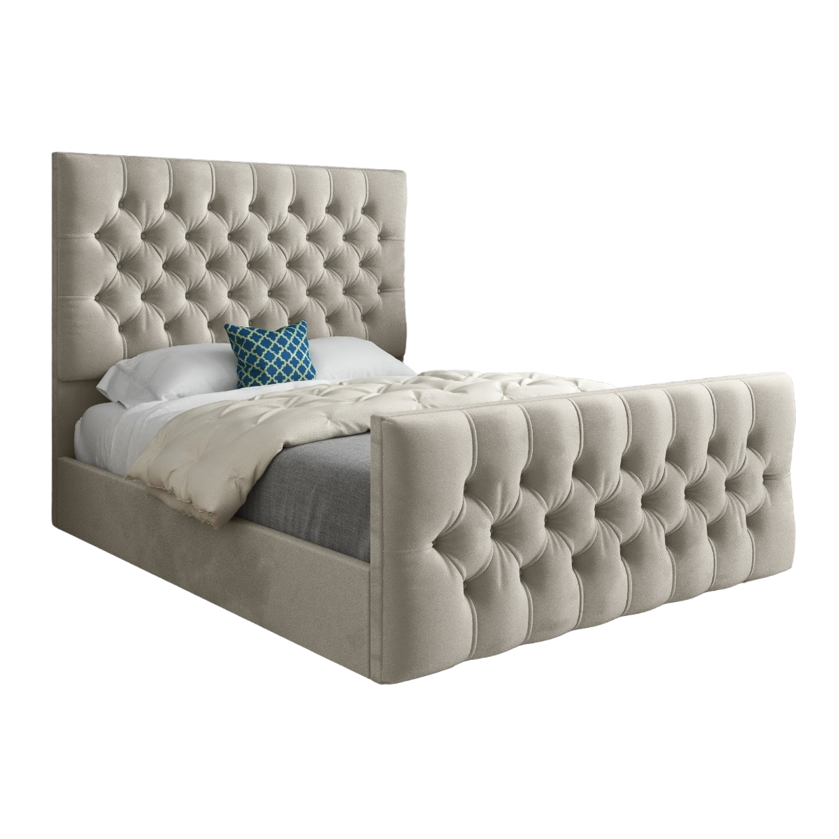 Novara Upholstered Soft Velvet Bed Frame