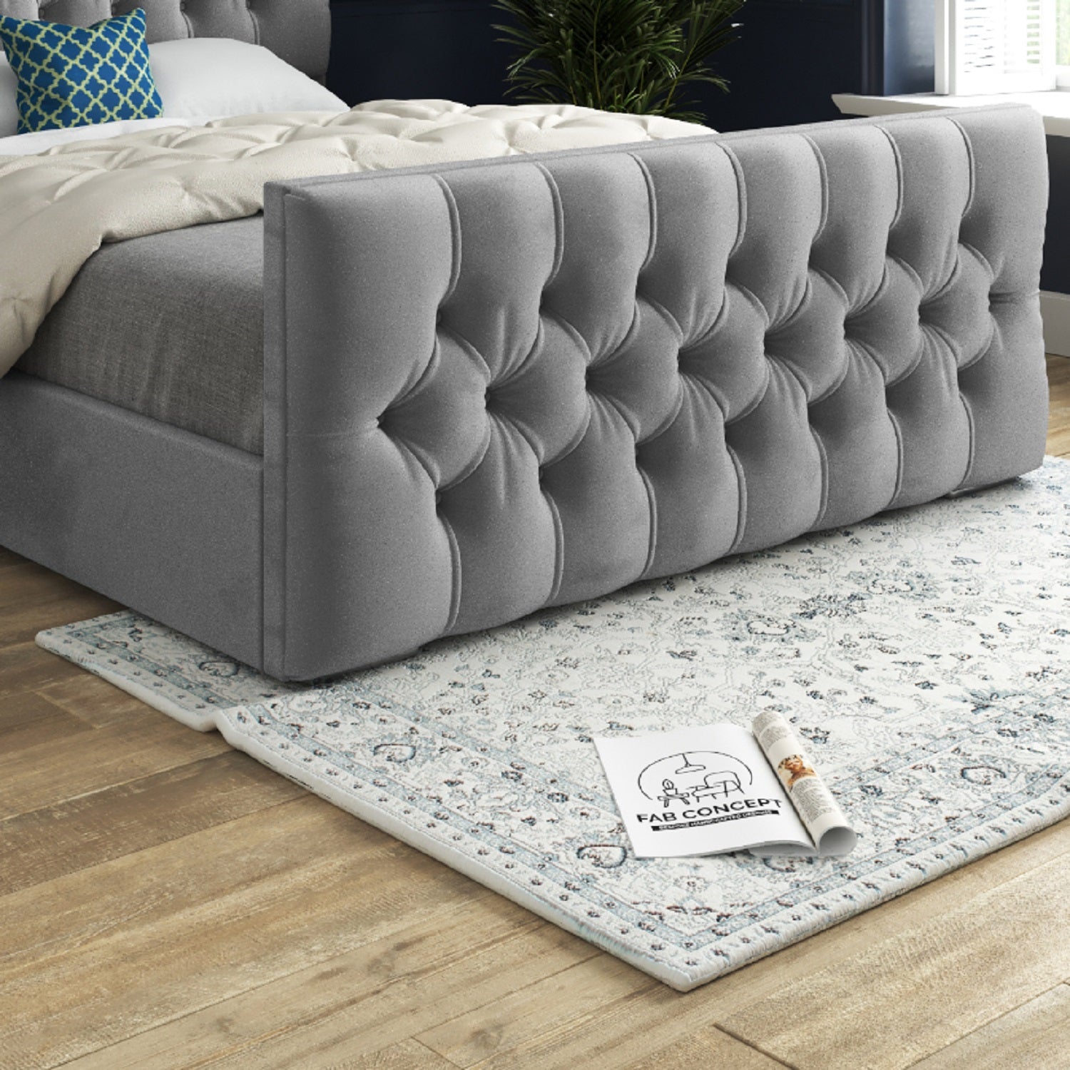 Novara Upholstered Soft Velvet Bed Frame
