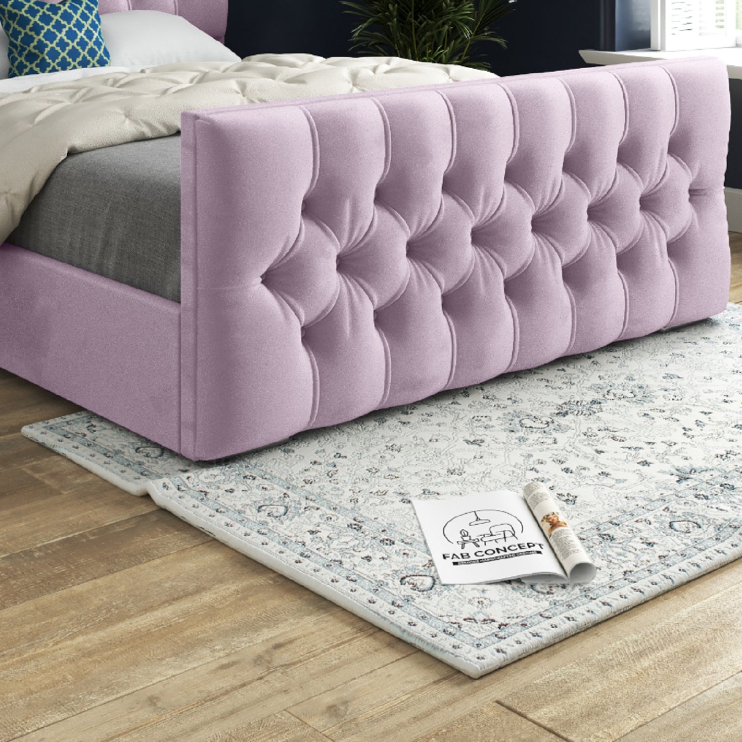 Novara Upholstered Soft Velvet Bed Frame