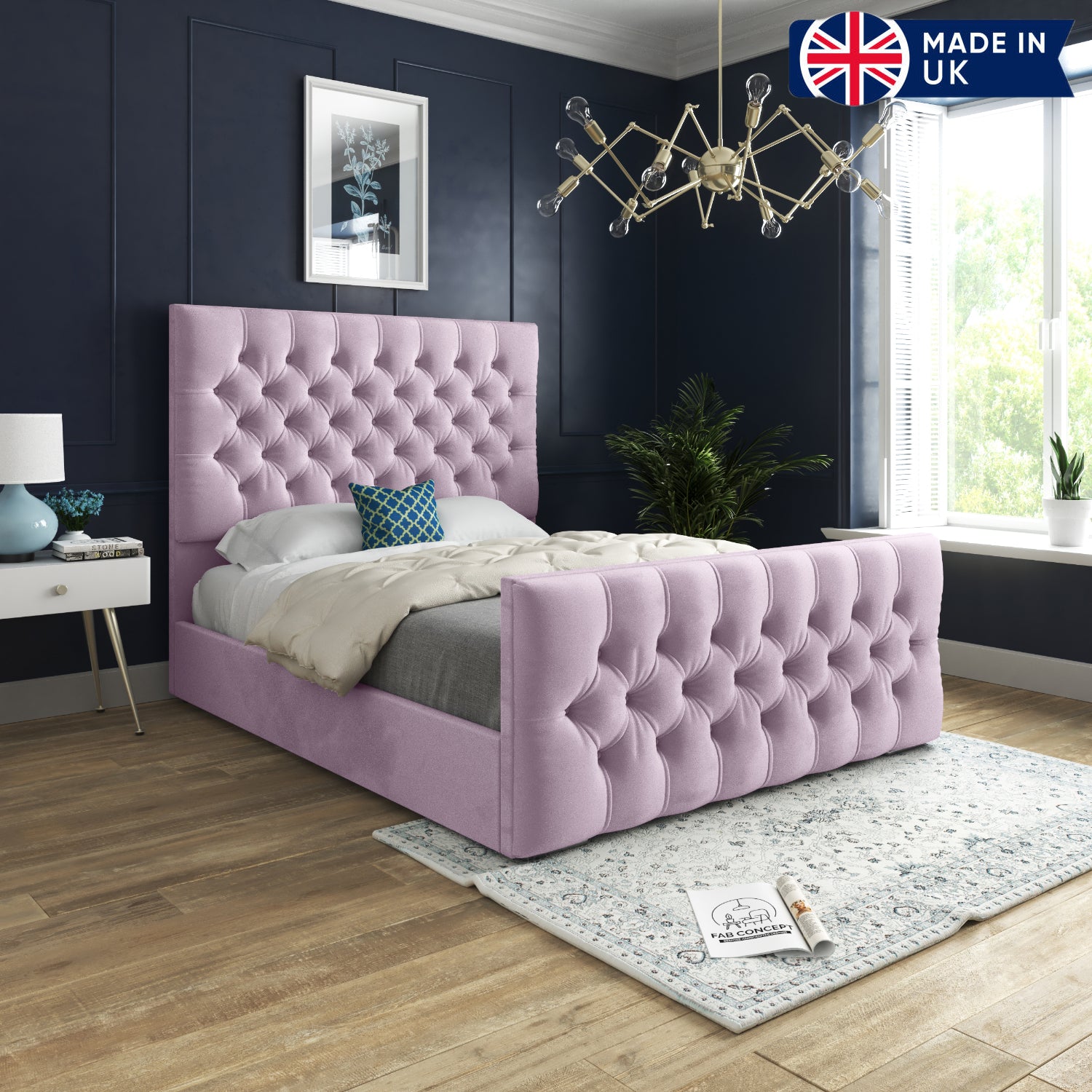 Novara Upholstered Soft Velvet Bed Frame