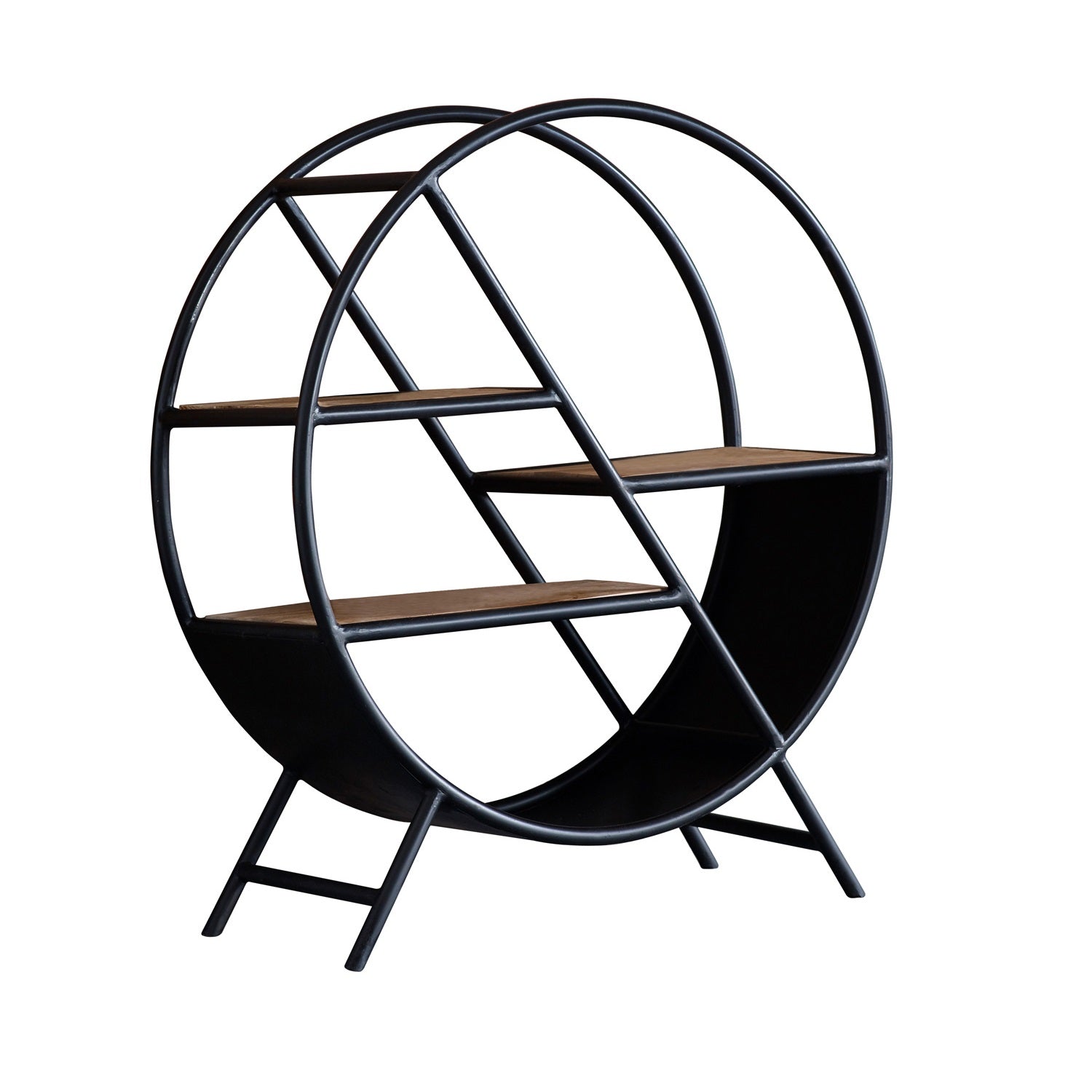 Westhought Industrial Round Open Bookcase