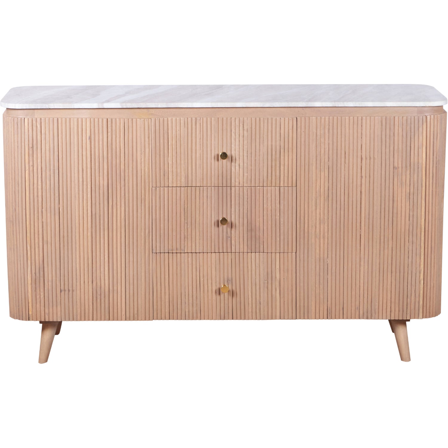 Murcia Natural Marble & Wood Extra Large Sideboard