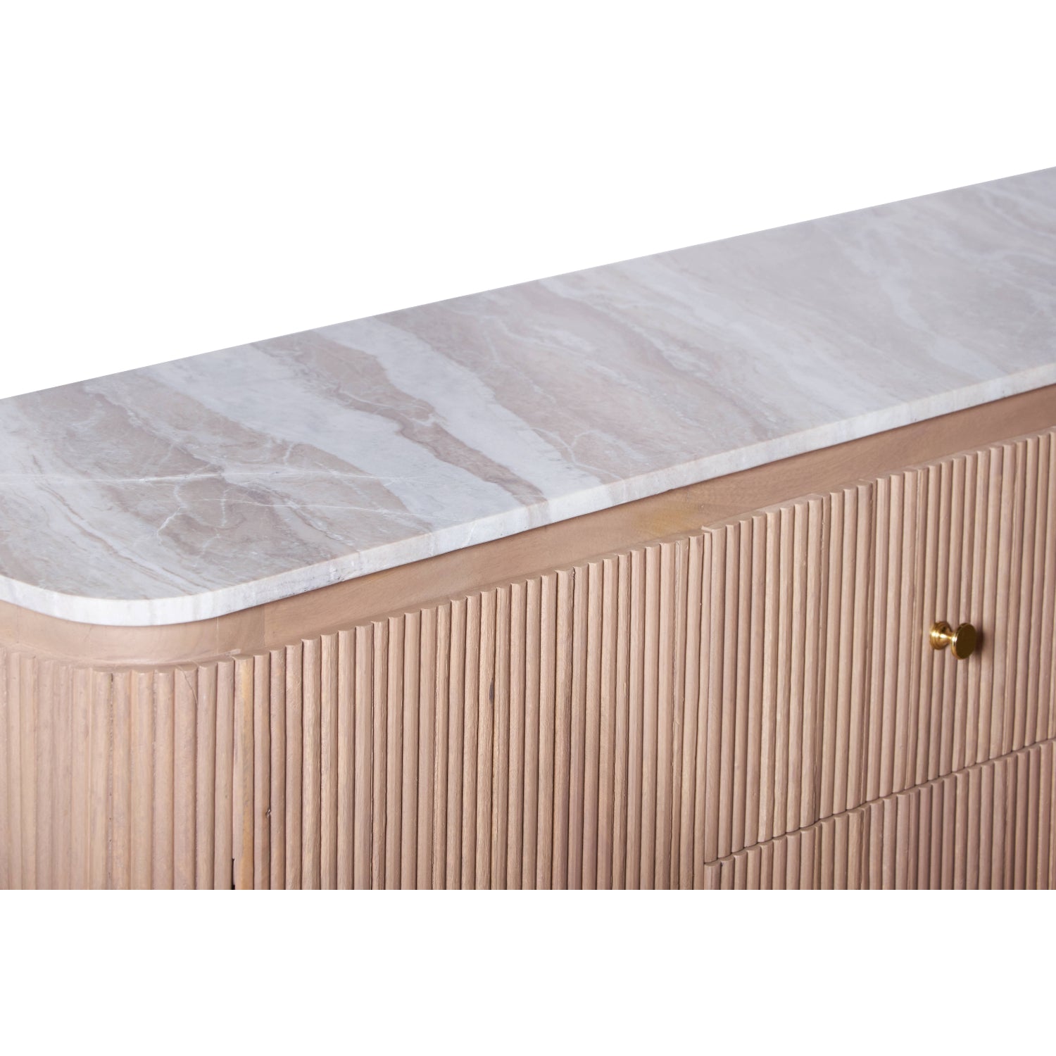 Murcia Natural Marble & Wood Extra Large Sideboard