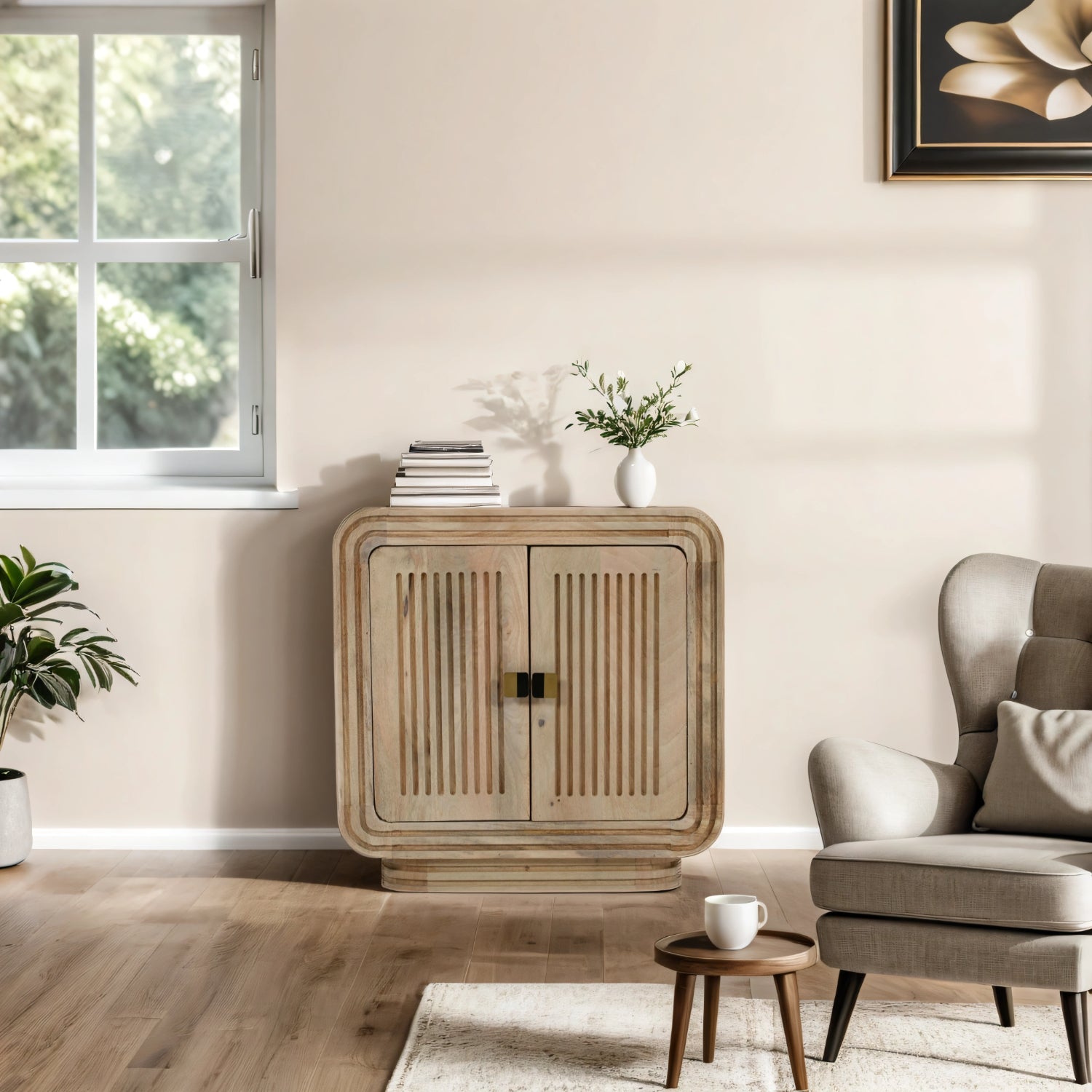 Tutti Carved Mango Wood Mini Sideboard