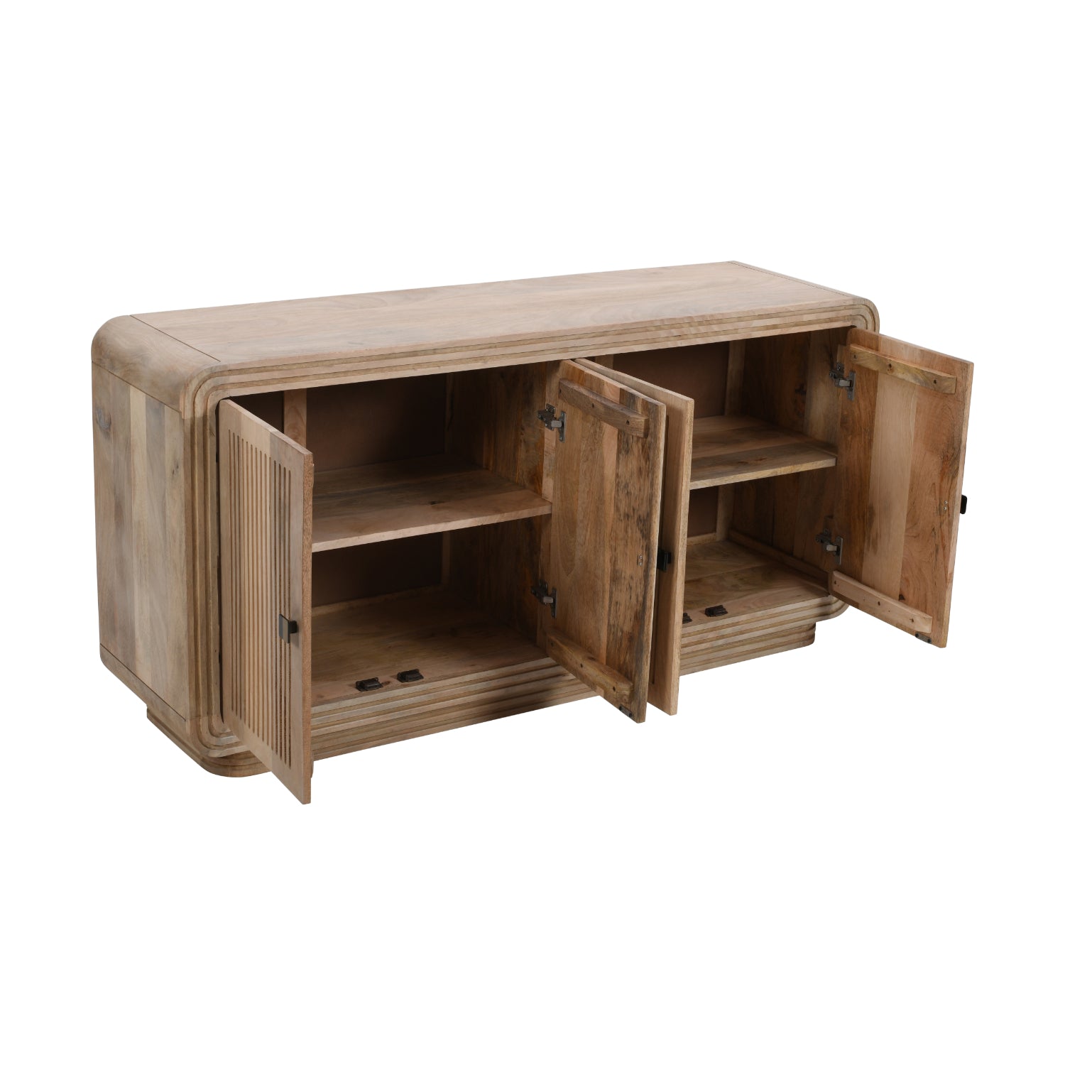 Tutti Carved Mango Wood 4 Doors Large Sideboard