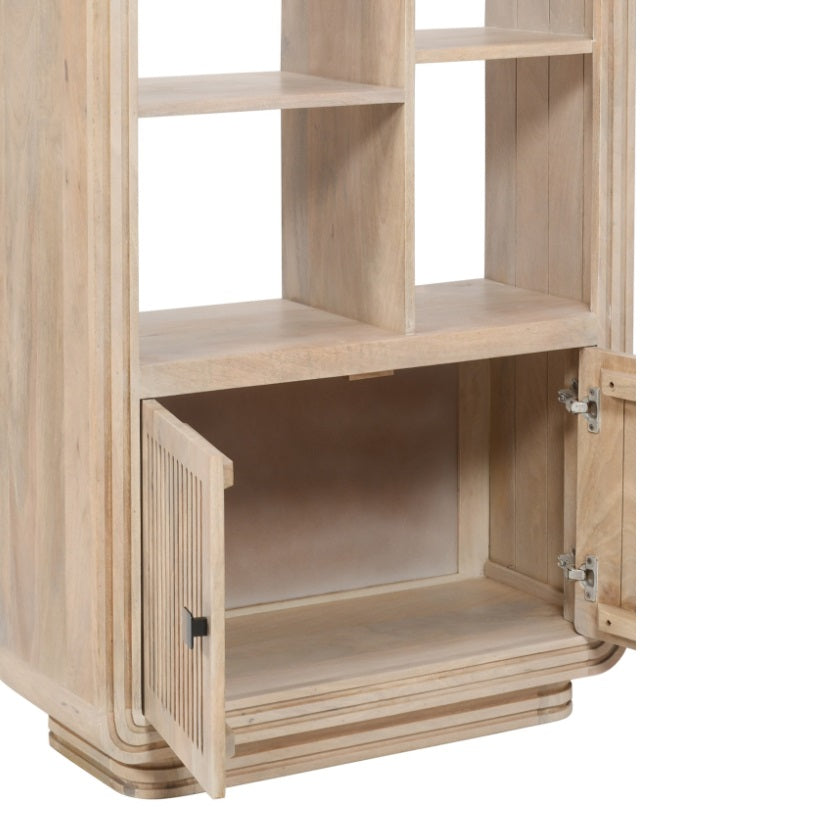 Tutti Carved Mango Wood Bookcase