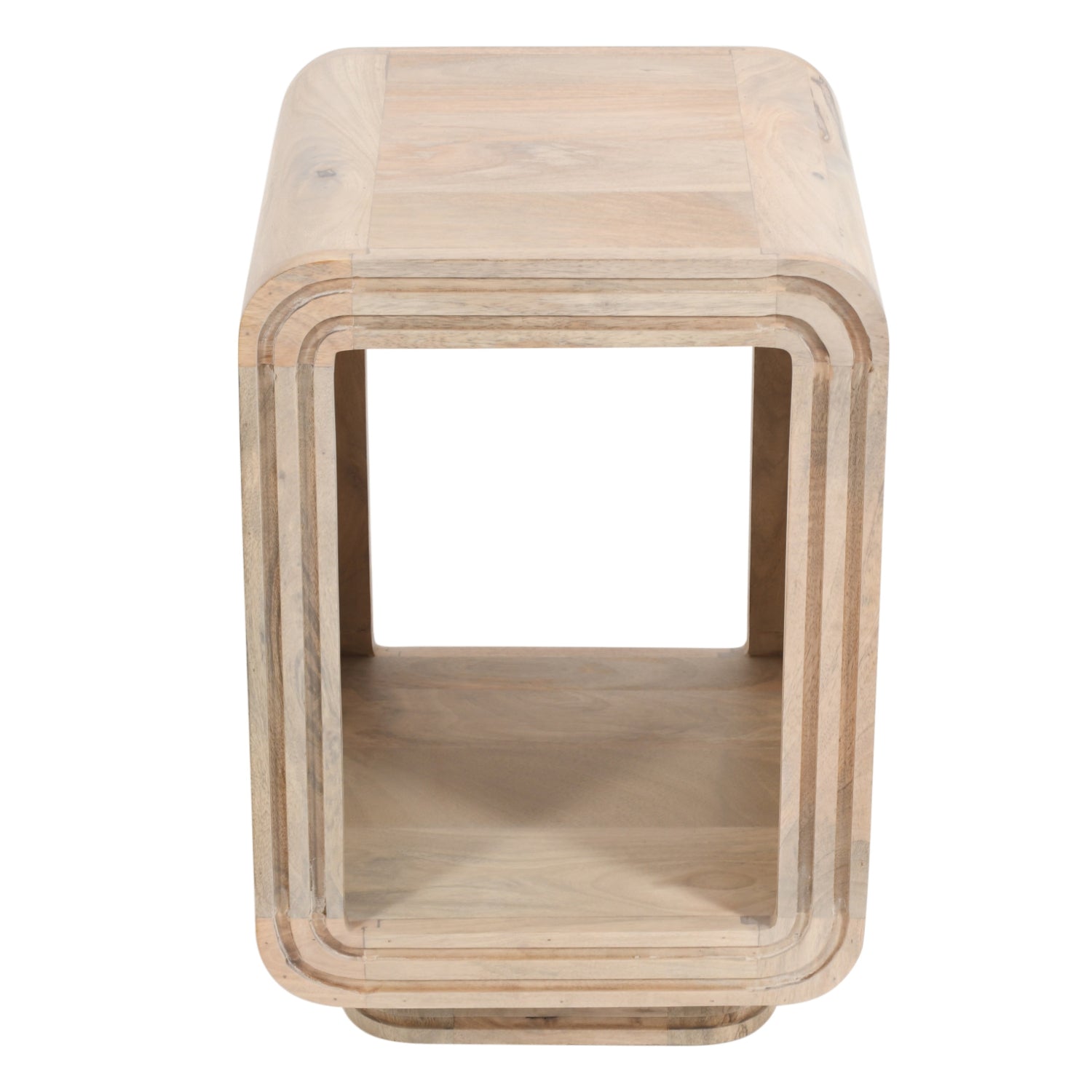 Tutti Carved Mango Wood Side Table - 60cm