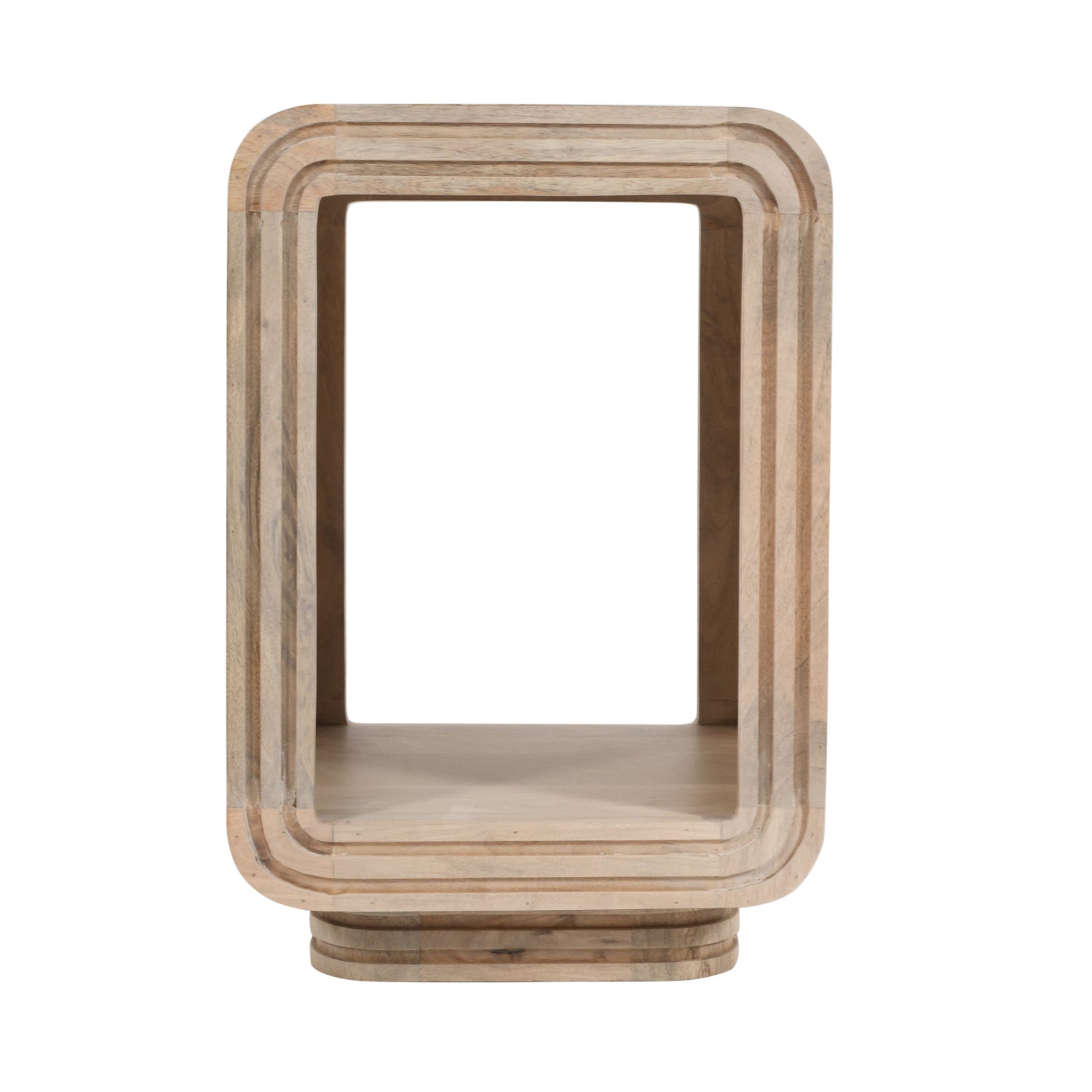 Tutti Carved Mango Wood Side Table - 60cm