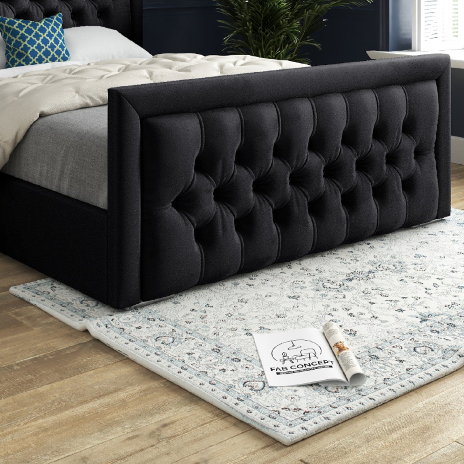 Rovigo Upholstered Soft Velvet Bed Frame
