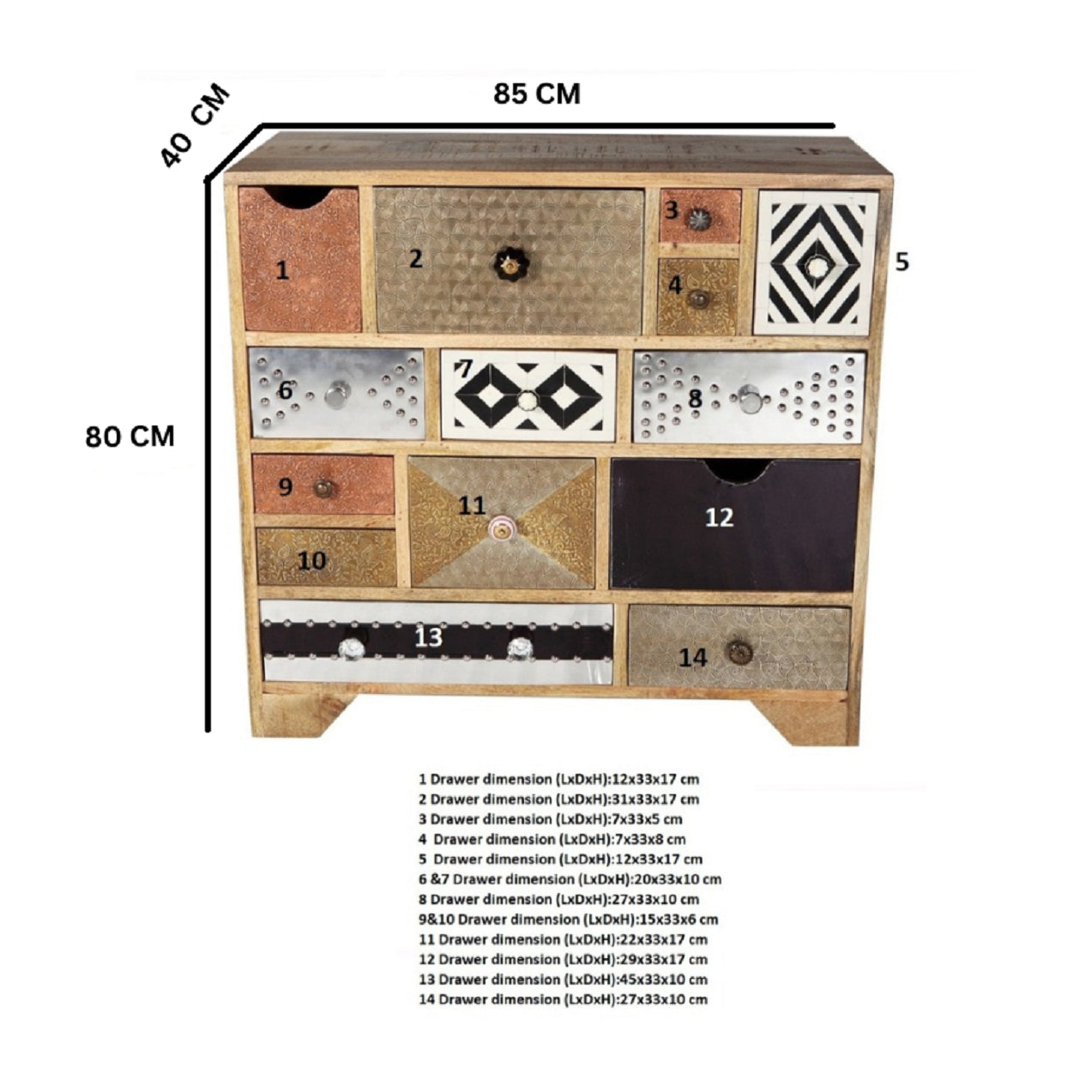 Dekker 14 Drawer Chest