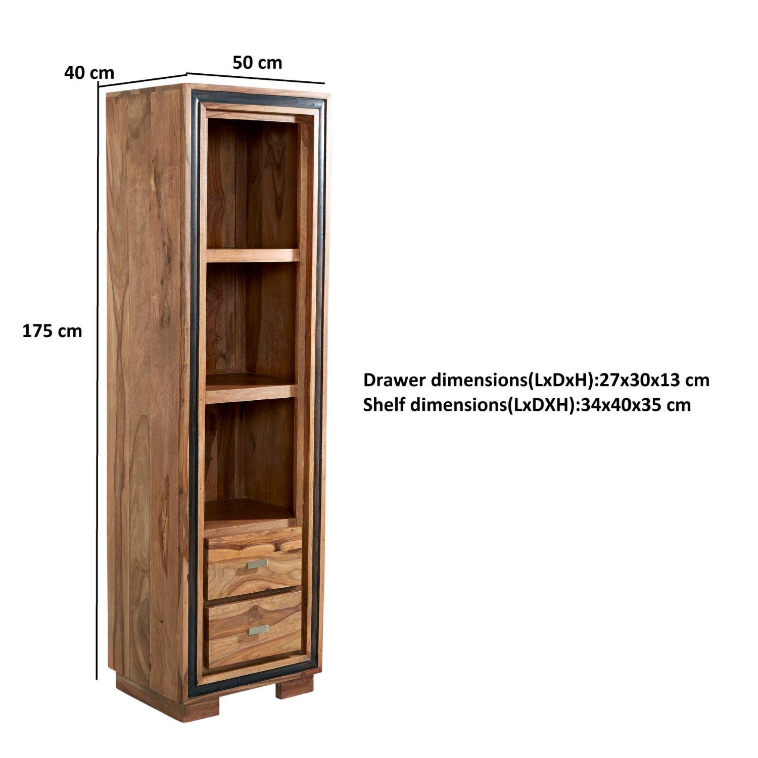 Adara Sheesham Slim Bookcase