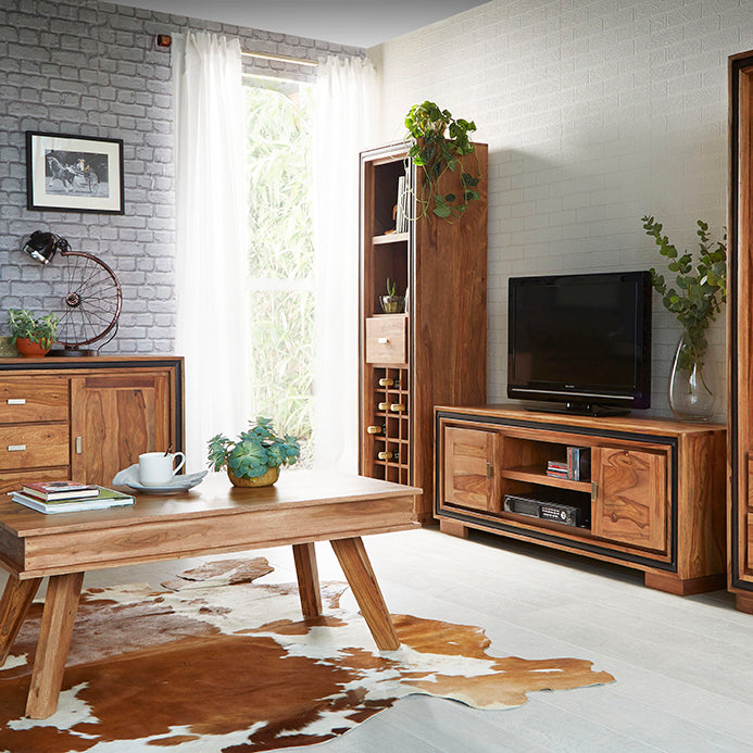 Adara Sheesham Slim Bookcase