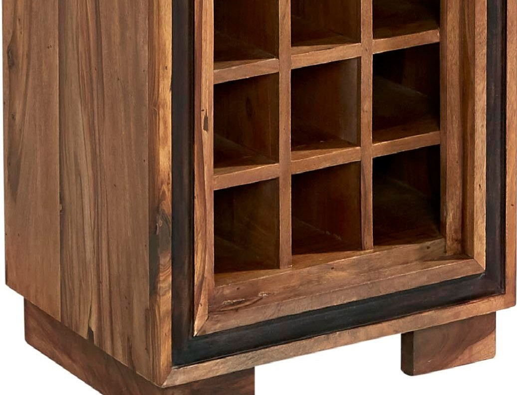 Adara Sheesham Wine Bookcase