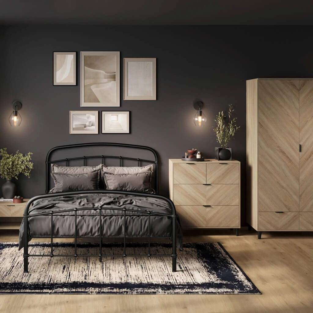 Stockholm Chevron Double Wardrobe
