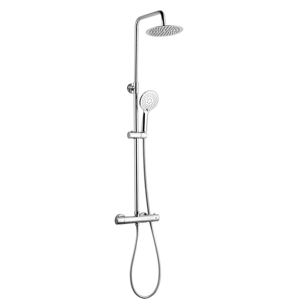 Stratia Thermostatic Bar Shower With Overhead Drencher & Sliding Handset