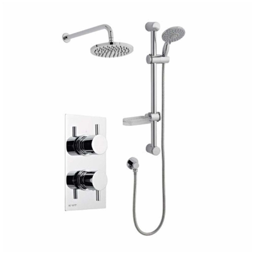 Stratia Thermostatic Shower With Slide Rail Kit & Overhead Drencher