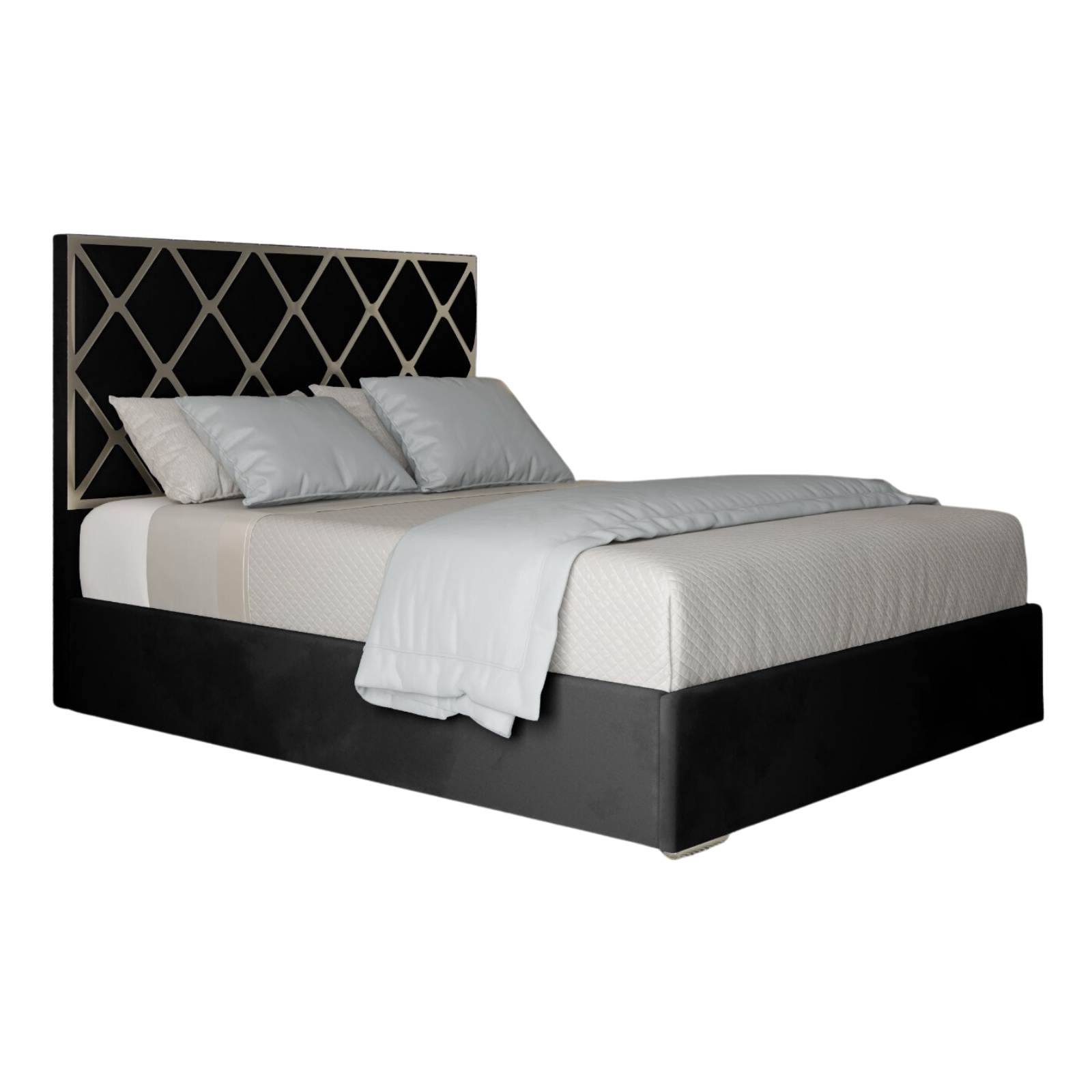 Tammy Upholstered Soft Velvet Metal Bed Frame