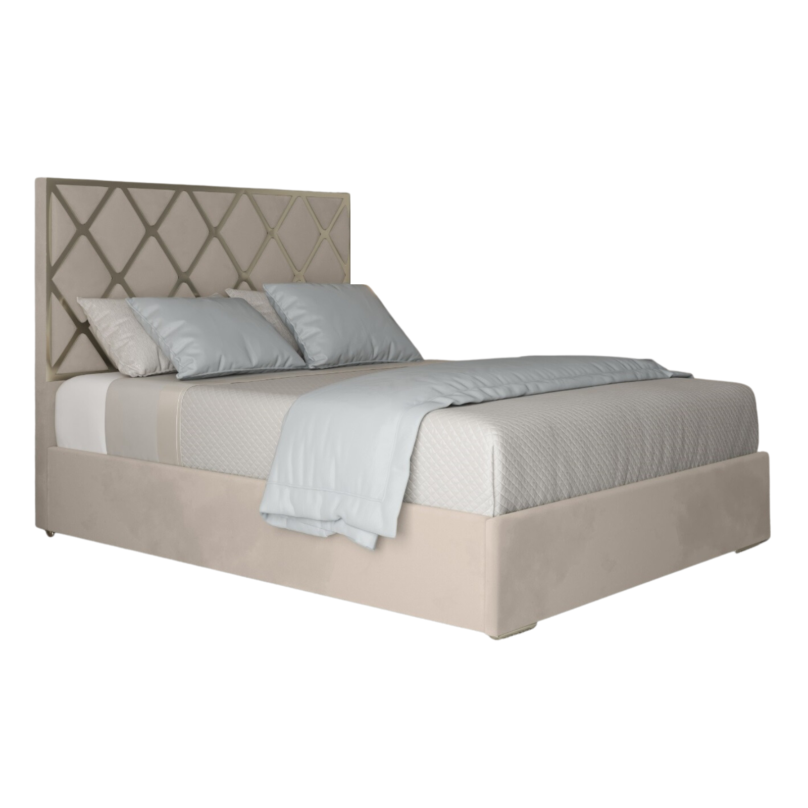 Tammy Upholstered Soft Velvet Metal Bed Frame
