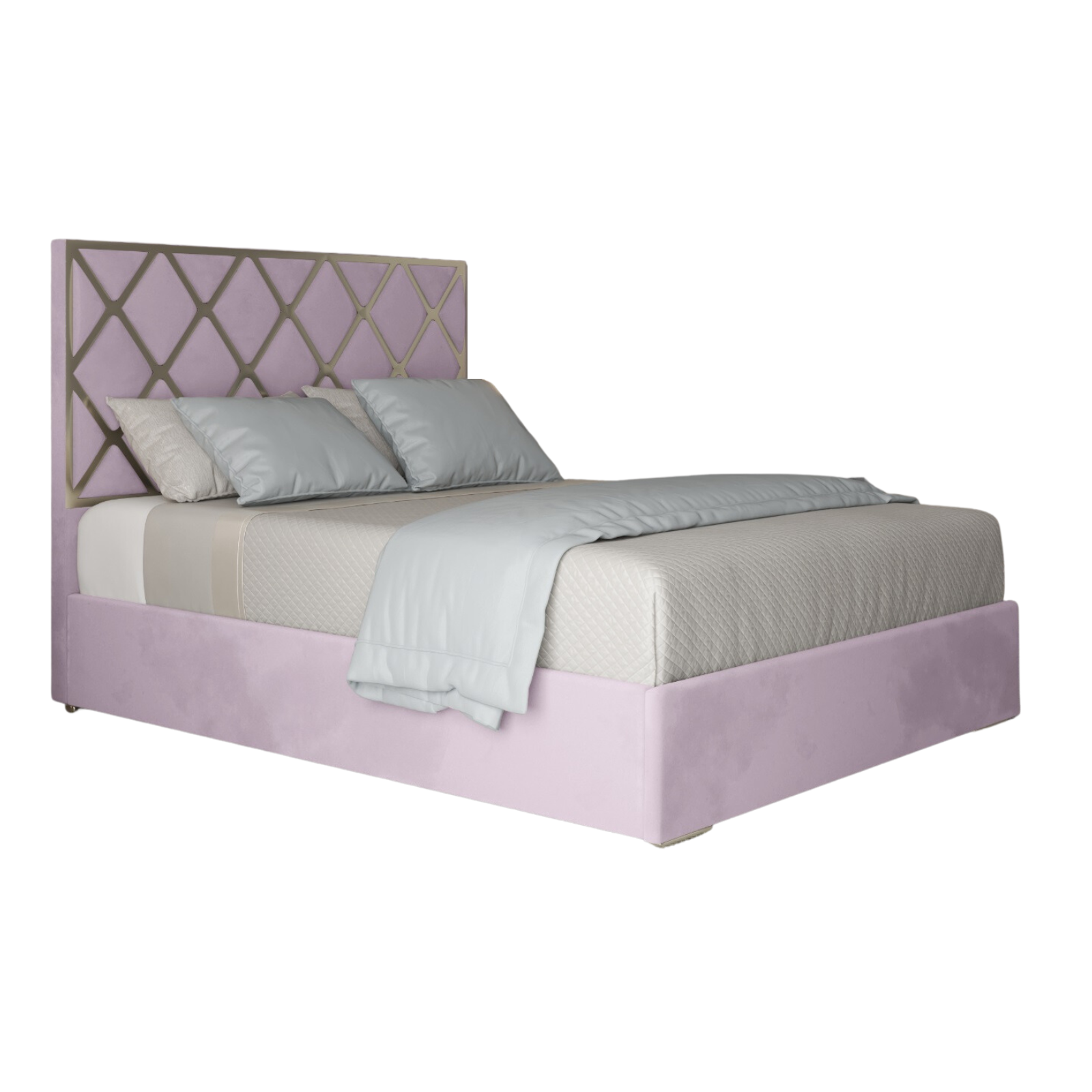 Tammy Upholstered Soft Velvet Metal Bed Frame