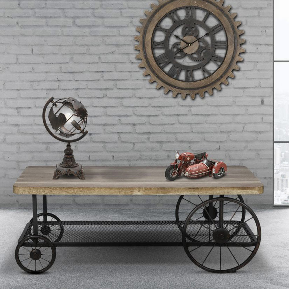 Elara Wheel Coffee Table
