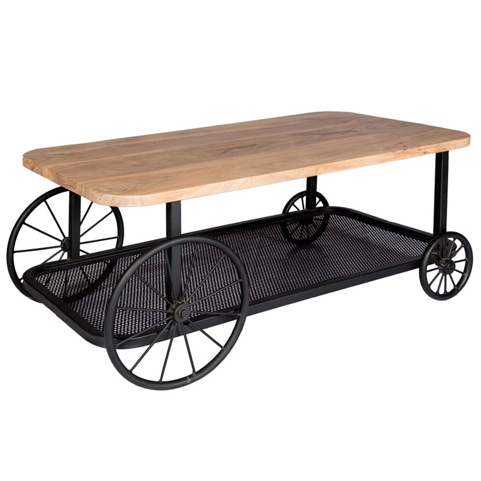 Elara Wheel Coffee Table