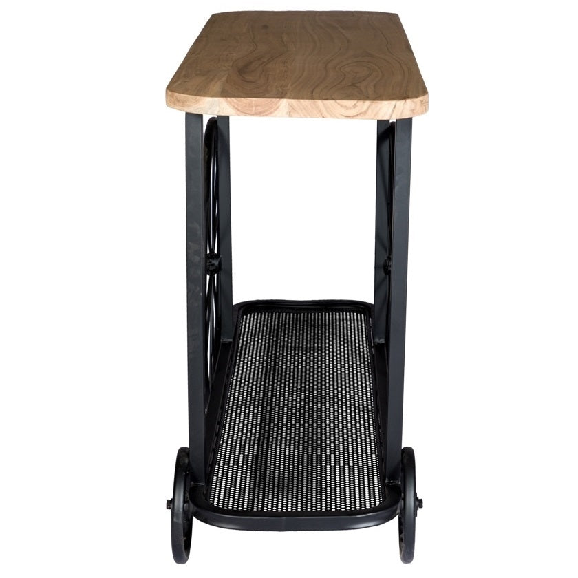 Elara Wheel Console Table